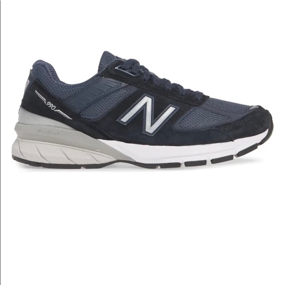New Balance 990 Men’s 11.5 Navy Blue Suede & Mesh